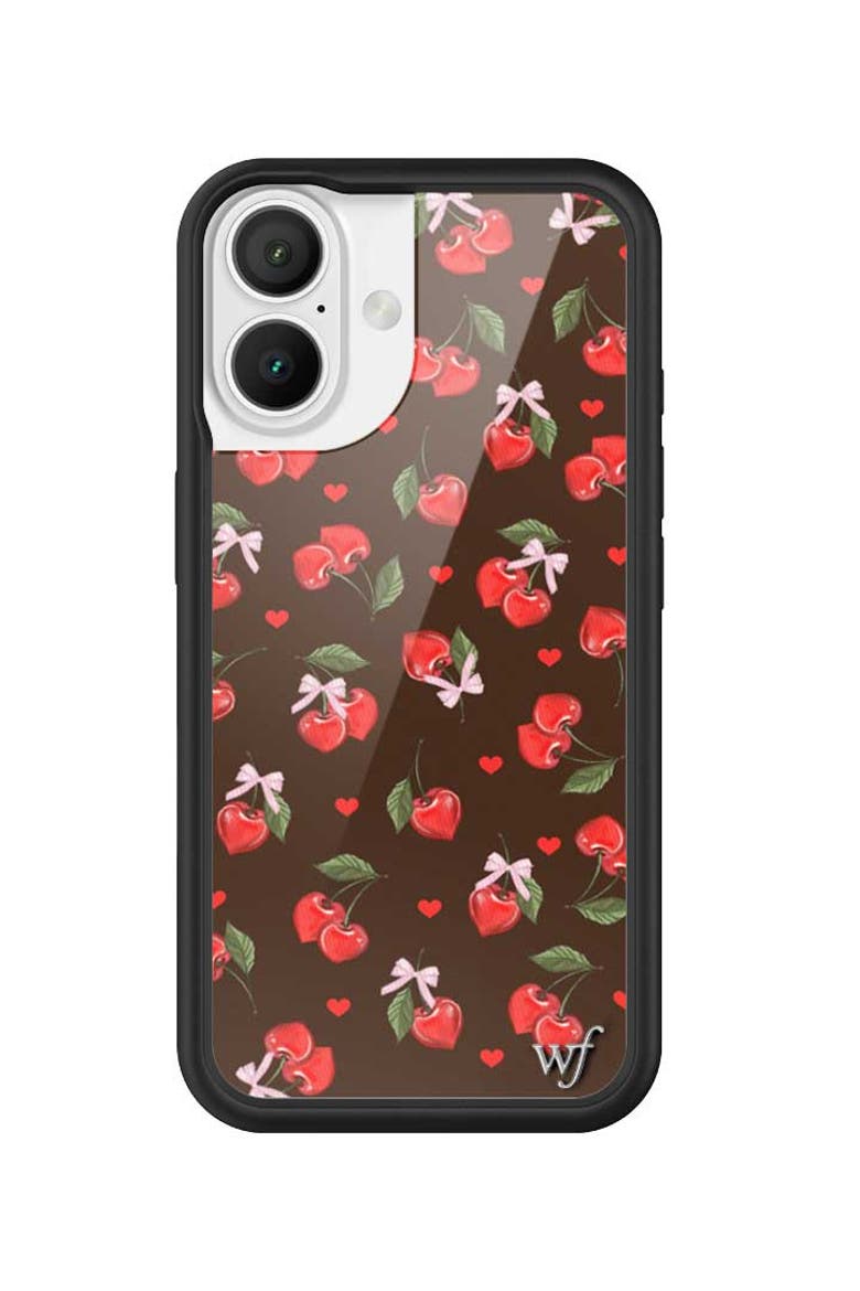 Chocolate Cherries iPhone Case, Alternate, color, Brown