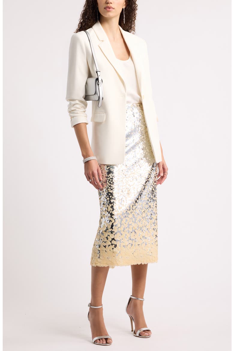 Sequin Column Midi Skirt, Alternate, color, SILVER SEQUIN