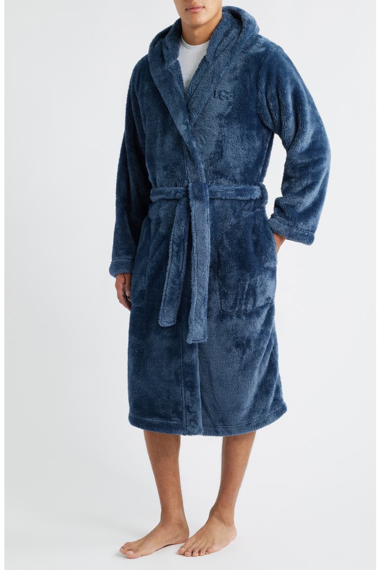 Beckett Fleece Hooded Robe, Main, color, DWV
