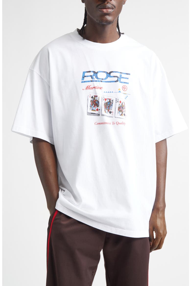 Oversize Short Sleeve Graphic T-Shirt, Main, color, WHITE