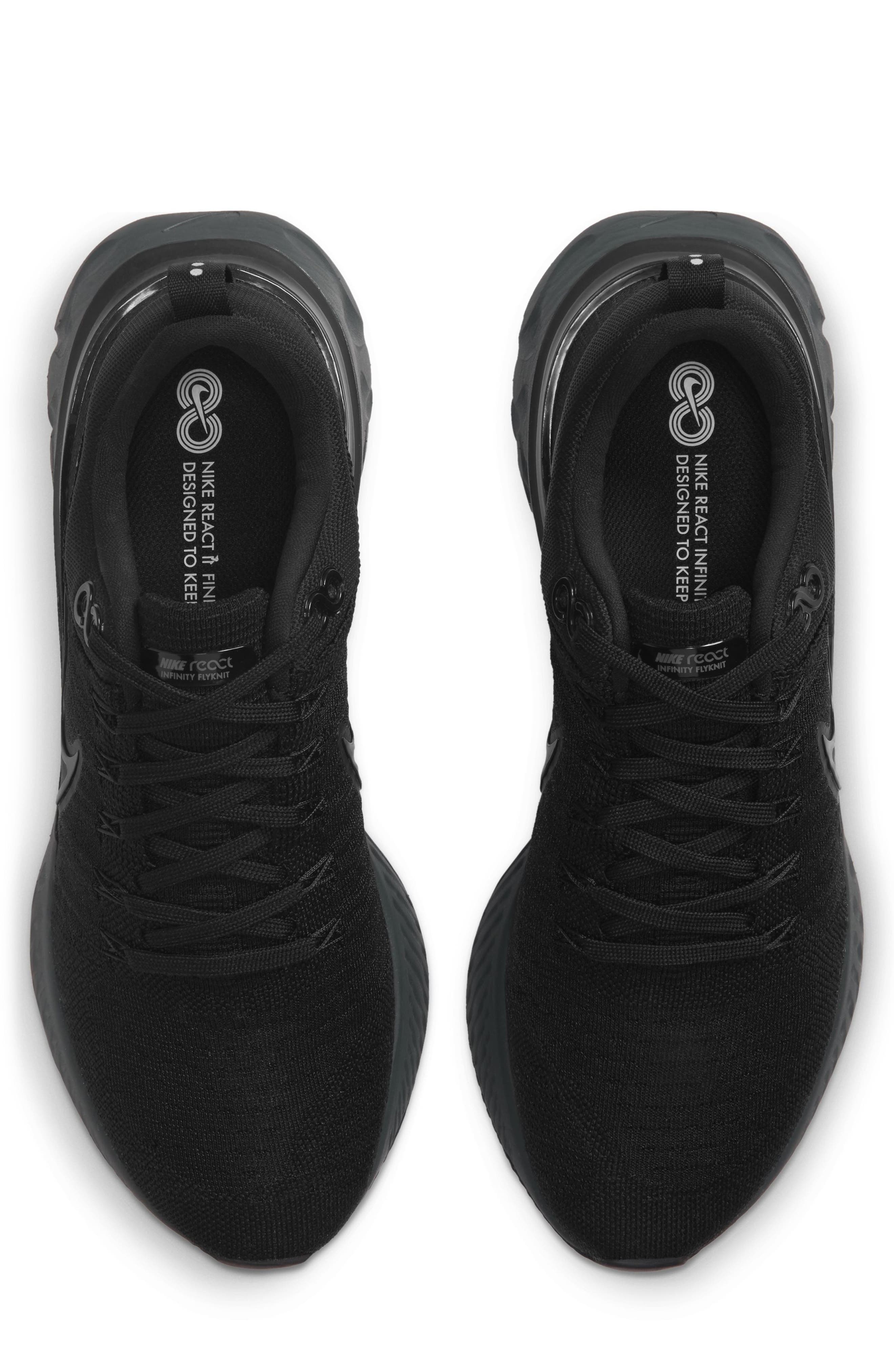 React Infinity Run Flyknit 2 Running Shoe, Alternate, color, BLACK/ BLACK