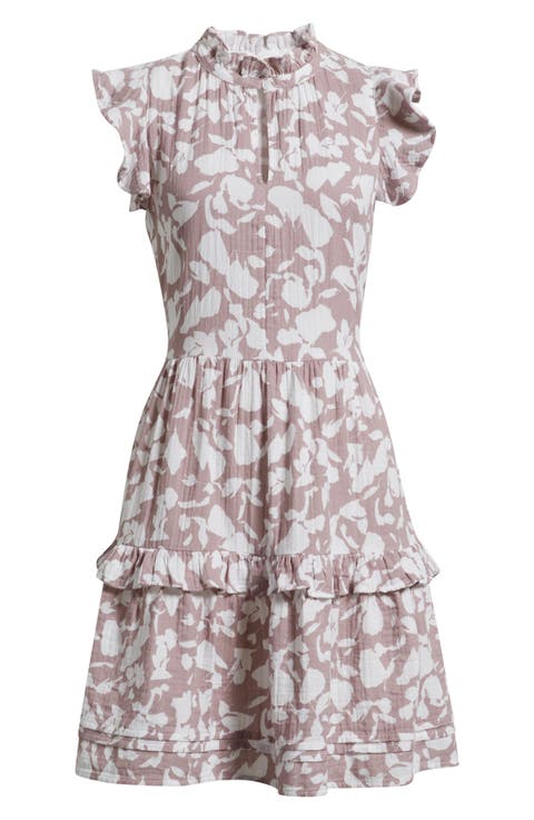 Ruffle Duo Cotton Gauze Dress