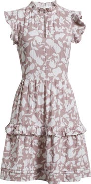 Caslon® Ruffle Duo Cotton Gauze Dress