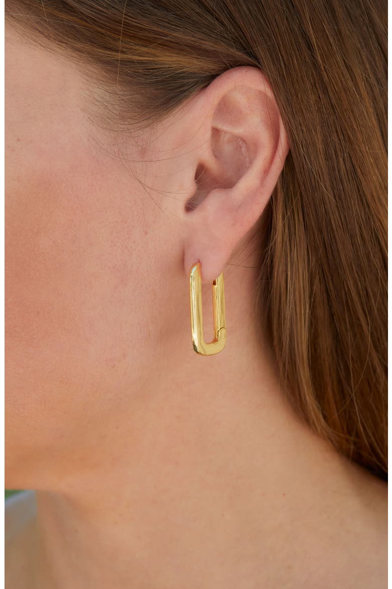 Link Hoop Earrings, Alternate, color, YELLOW