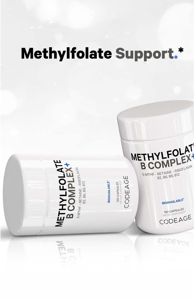 Codeage Methylfolate B Complex - Folate Riboflavin B6 & B12, Alternate, color, White