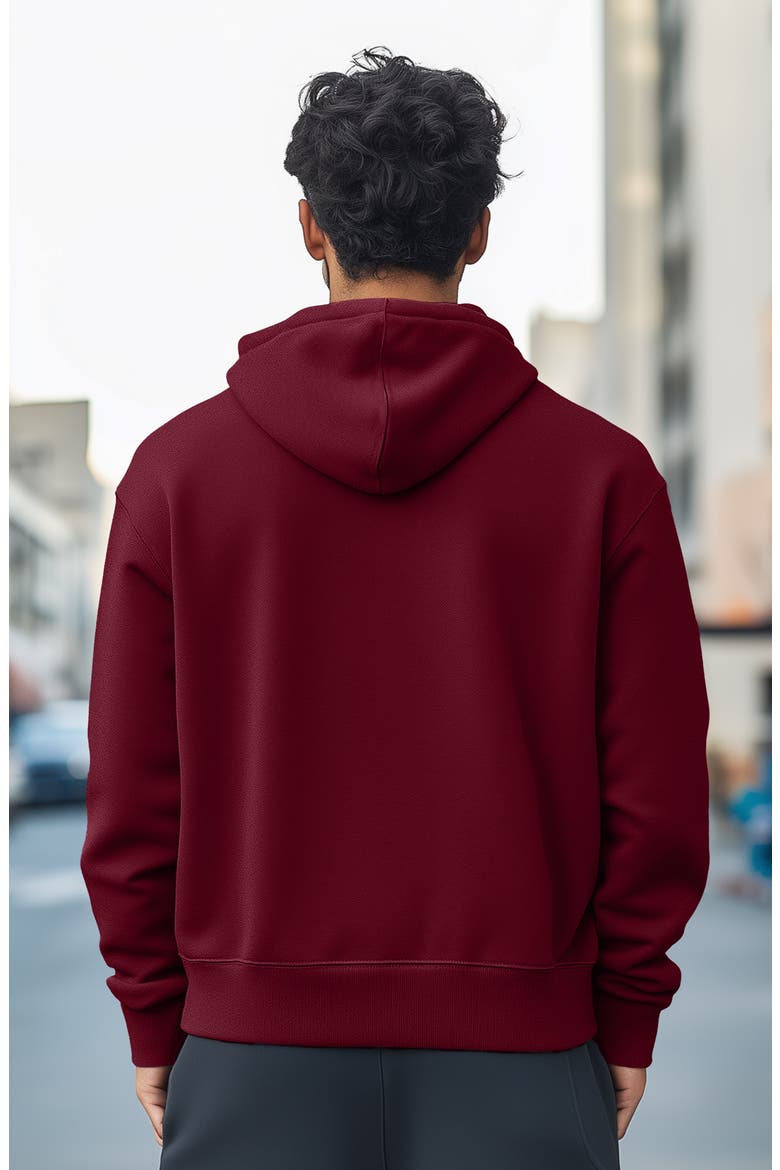 Cappuccino Zip Hoodie, Alternate, color, Maroon