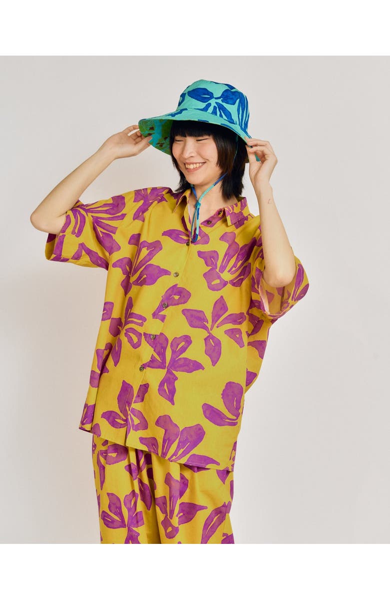 Lost Pattern "Tropical Bliss" Reversible Sun Hat, Alternate, color, Ocean Blue