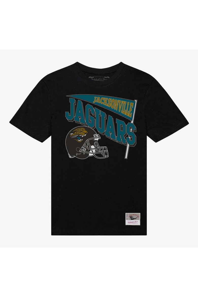 Women's Mitchell & Ness  Black Jacksonville Jaguars Team Dynamic Boyfriend T-Shirt, Alternate, color, Black