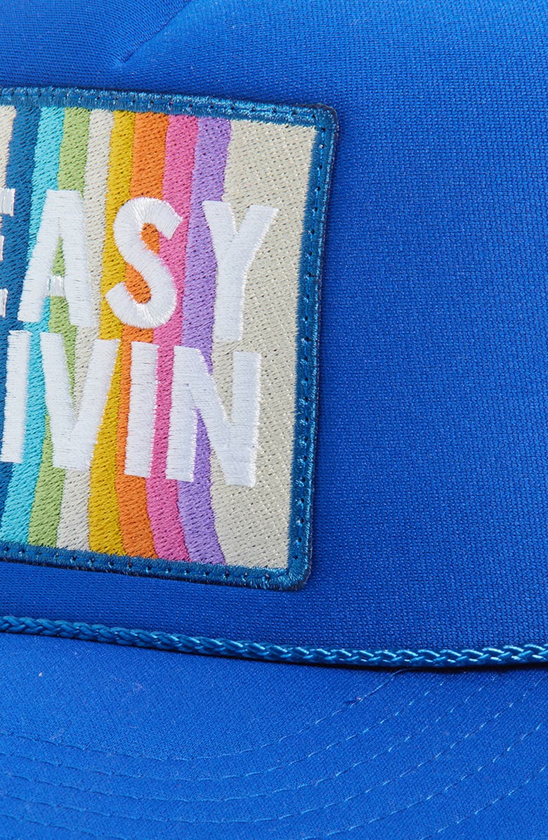 Friday Feelin’ Easy Livin' Trucker Hat, Alternate, color, Blue