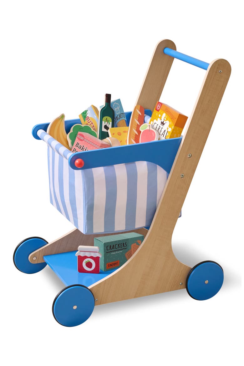 Little Helper Mr. Fresh Grocery Cart Playset, Main, color, BLUE