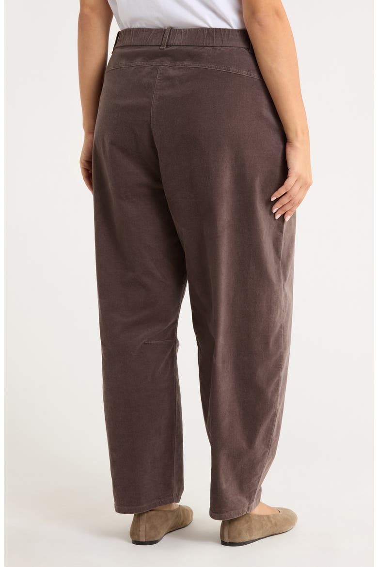 Stretch Organic Cotton Ankle Barrel Leg Pants, Alternate, color, RYE