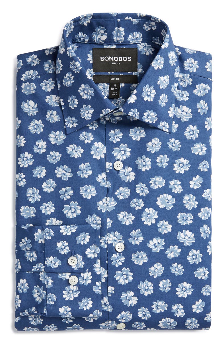 Bonobos Slim Fit Floral Dress Shirt, Alternate, color, 