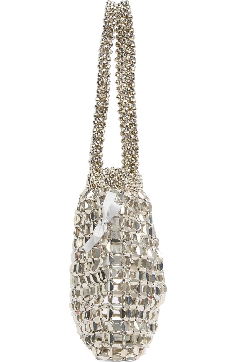 NATASHA Metallic Beaded Top Handle Bag, Alternate, color,