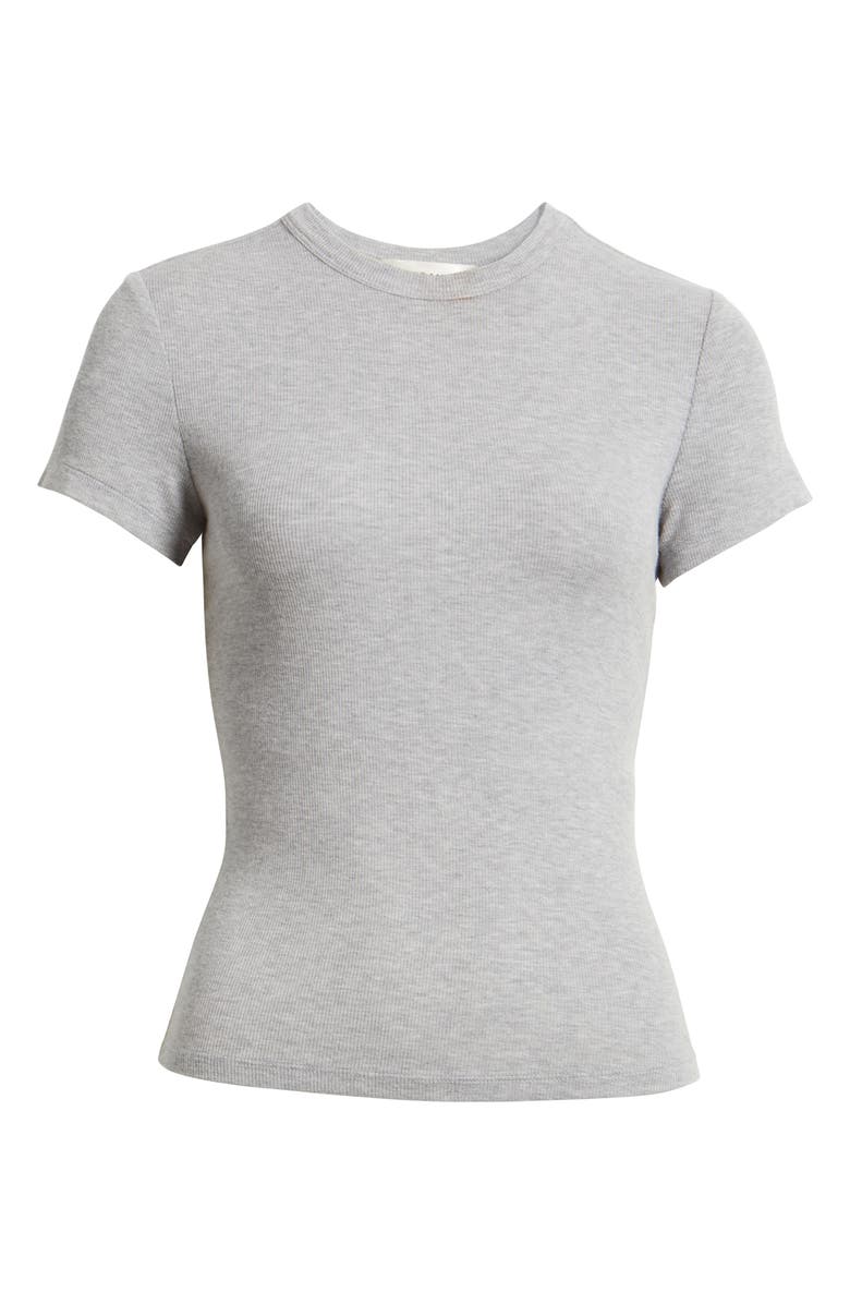 FRAME The Rib Baby T-Shirt, Alternate, color, Heather Grey