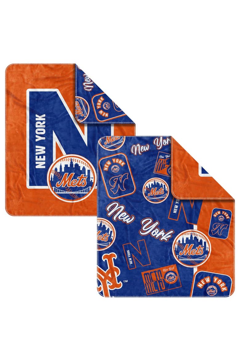 New York Mets 50" x 60" Dream Weave Throw Blanket, Main, color, Royal