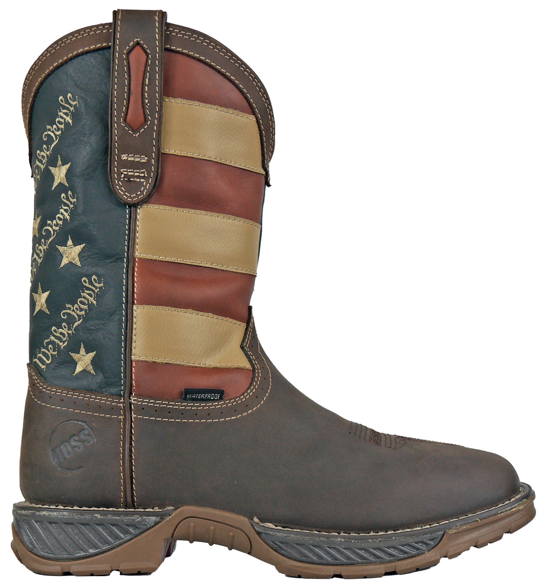 Hoss Boot Company HOSS We The People Soft Toe Western Work Boot, Alternate, color, Brown