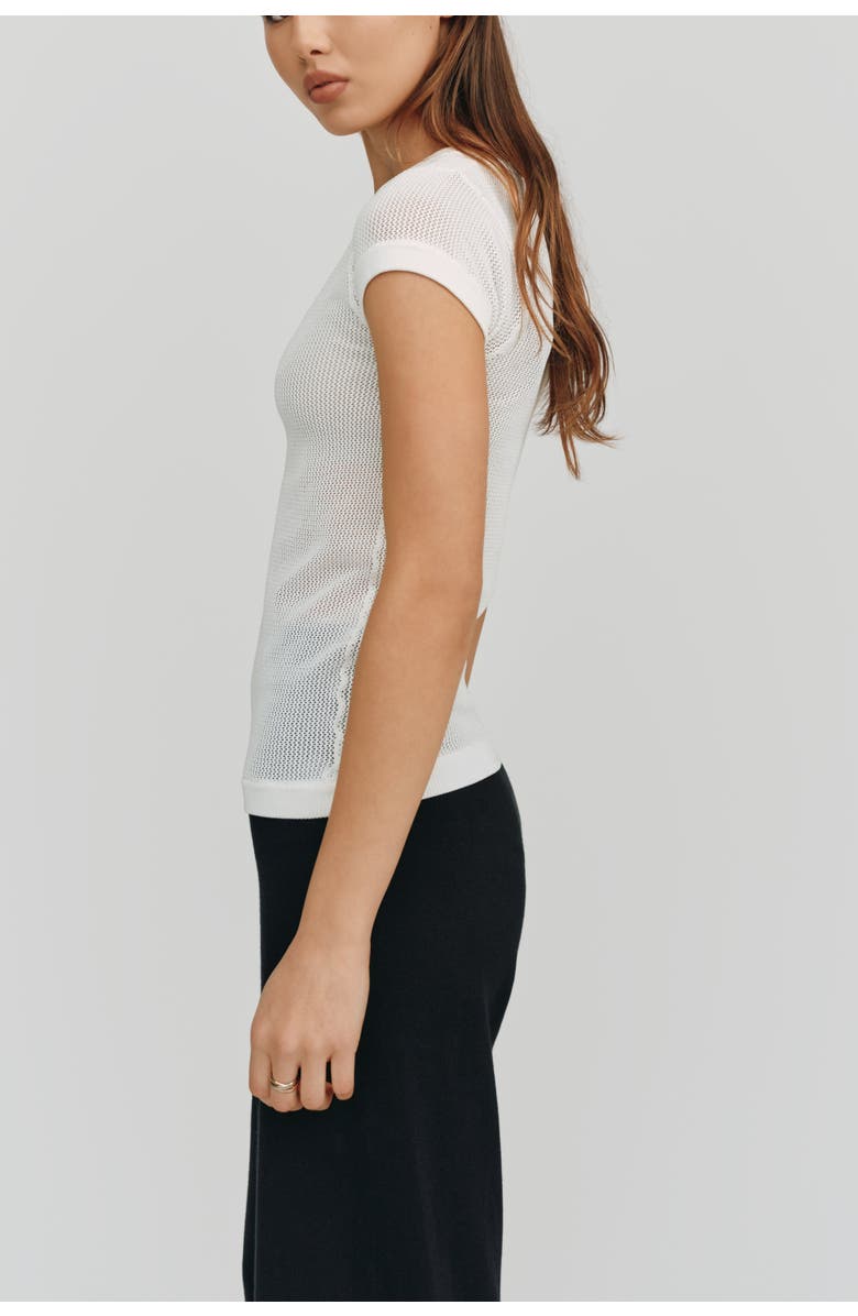 Kathryn McCarron Ella Mesh Tee, Alternate, color, White