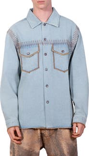 PLEASURES Fortress Denim Button-Up Shirt