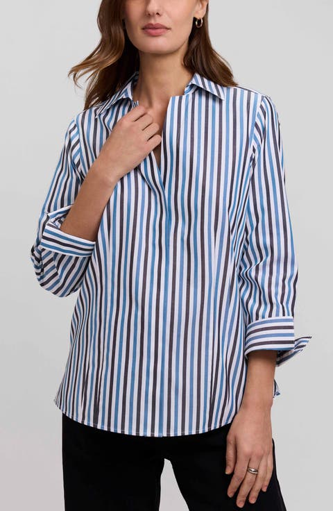 Taylor Stripe Cotton Button-Up Shirt