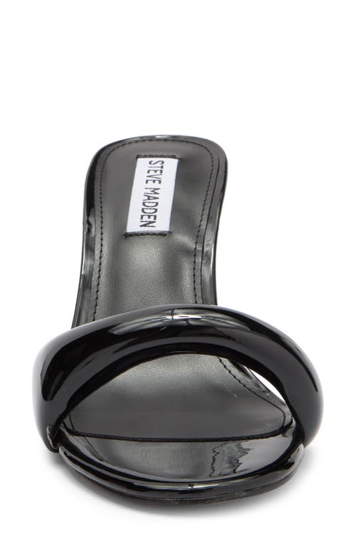 Steve Madden Pennyy Sandal In Black Patent