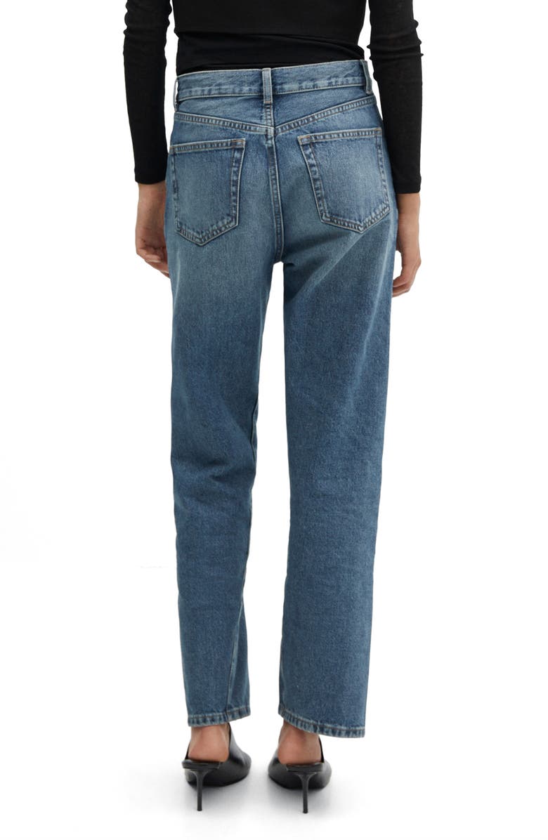 MANGO Forward Seam High Waist Straight Leg Jeans, Alternate, color, 