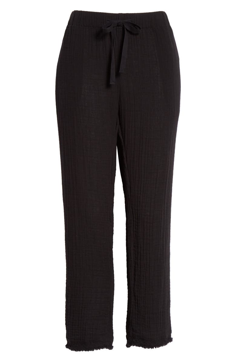 Eileen Fisher Frayed Hem Pull-On Ankle Jeans, Alternate, color,