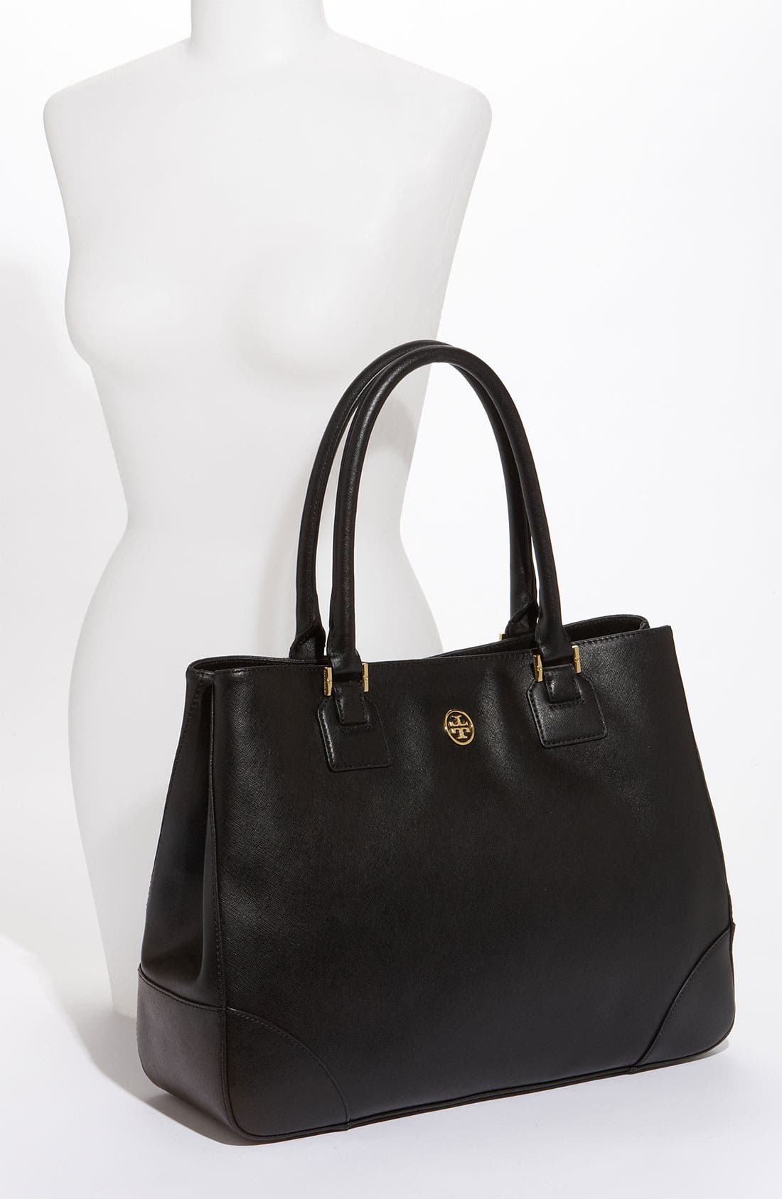 'Robinson' Tote, Alternate, color, BLACK LEATHER