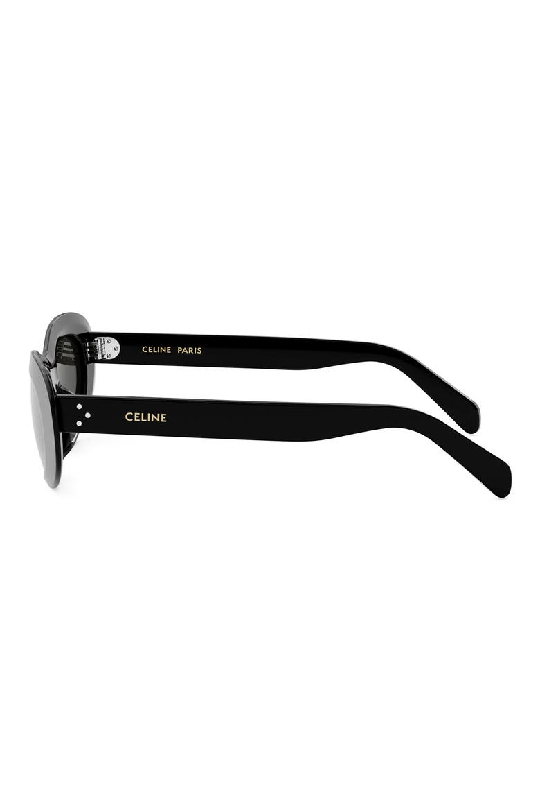 Bold 3 Dot Rectangular Sunglasses, Alternate, color, SHINY BLACK / SMOKE
