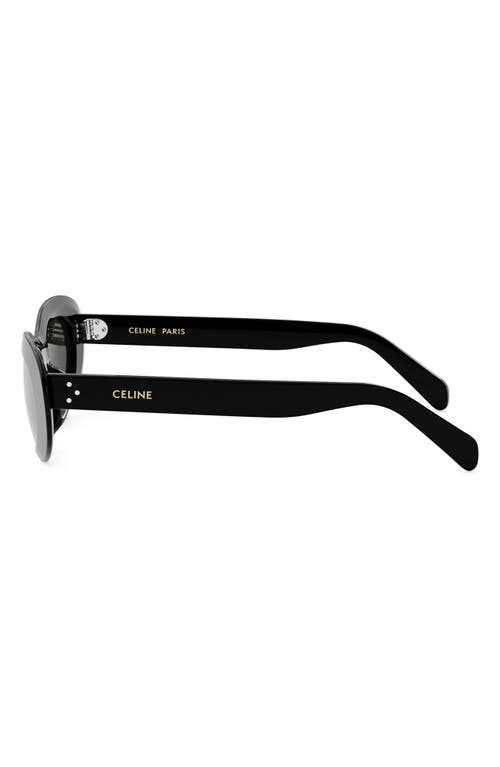 Celine 3 Dots Cat-eye Sunglasses In Shiny Black/smoke