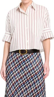 TWP Next Stripe Cotton & Silk Button-Up Shirt