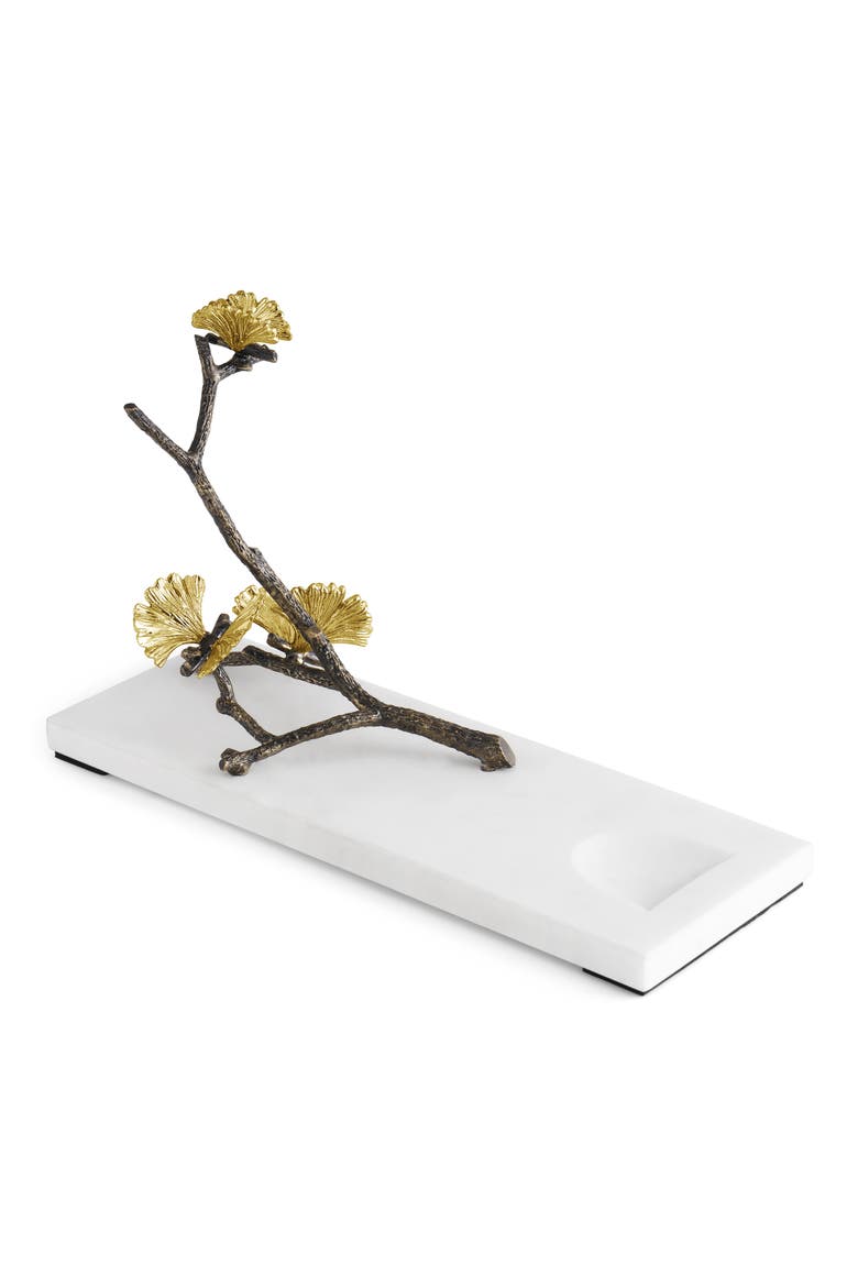 Butterfly Ginkgo Wine Rest, Alternate, color, WHITE/ GOLD