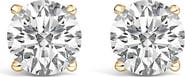 Haus of Brilliance 14K Gold 4.0 Cttw Round Lab Grown Diamond Solitaire Stud Earrings