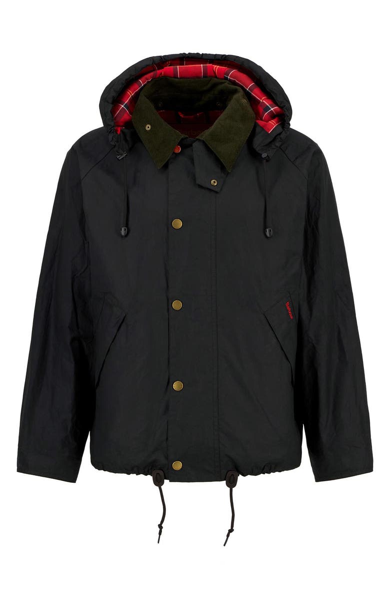 Barbour Solar Transport Waxed Cotton Hooded Jacket | Nordstromrack