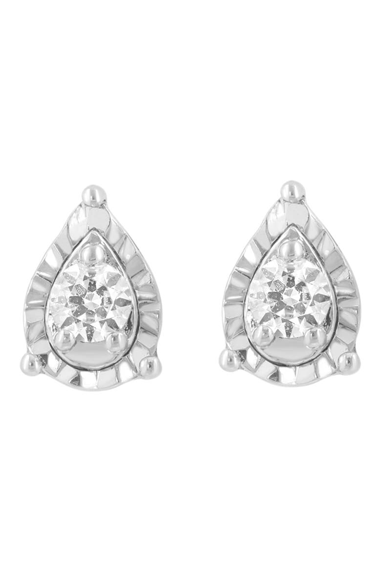 Lab Grown Diamond Pear Stud Earrings, Alternate, color, SILVER