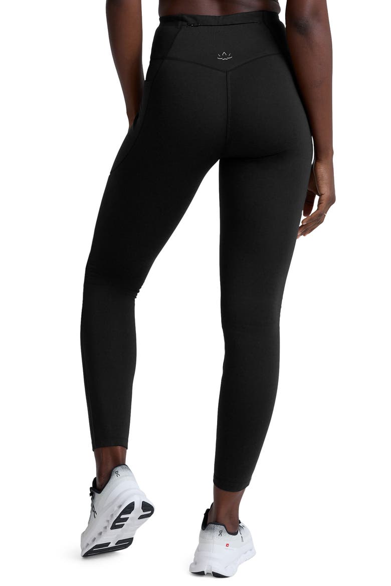 Allure Zip Pocket Leggings, Alternate, color, BLACK