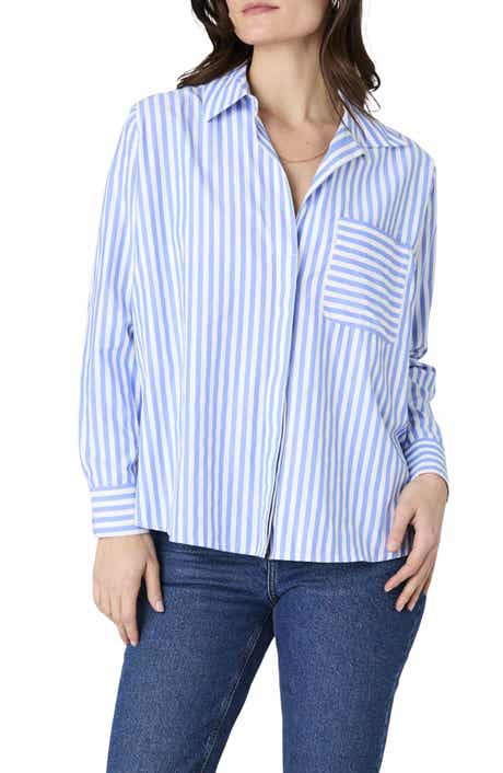 French Connection Stripe Relaxed Popover Shirt