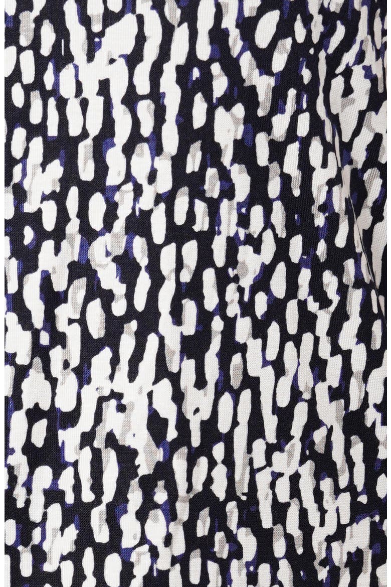 Johnny Collar Short Sleeve Top, Alternate, color, KALI PRINT NAVY