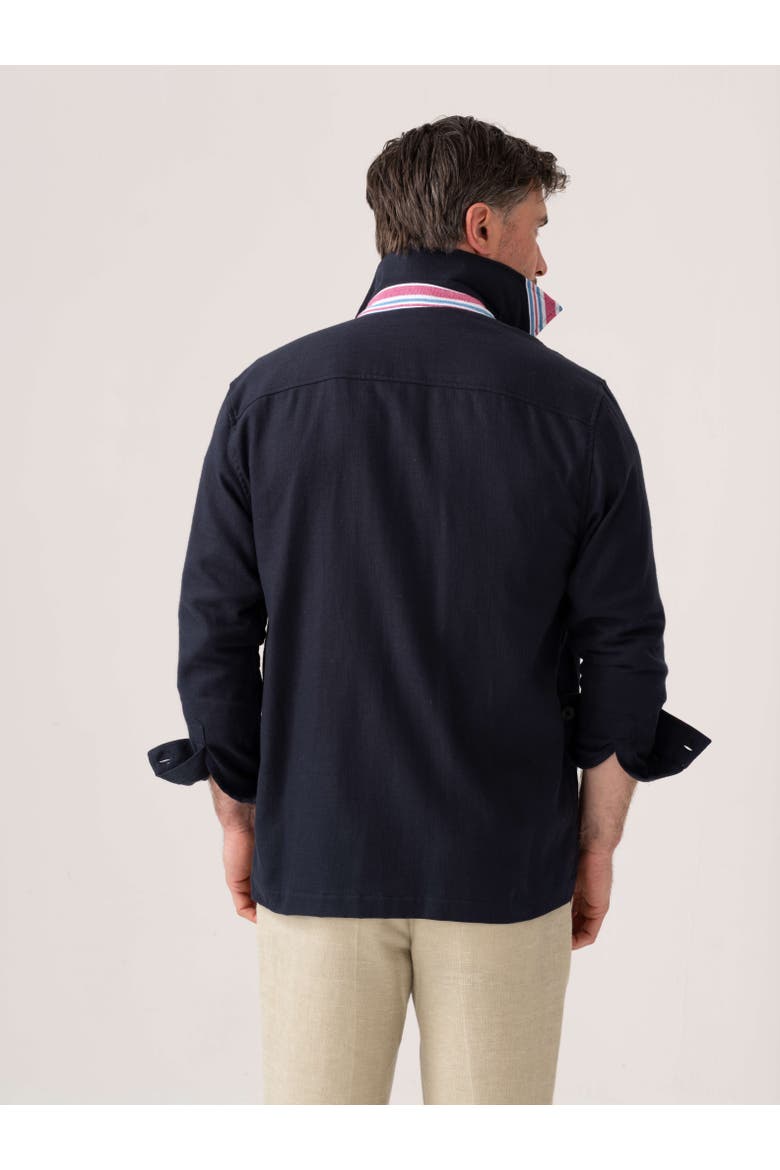 Cotton Shirt Jacket, Alternate, color, Navy