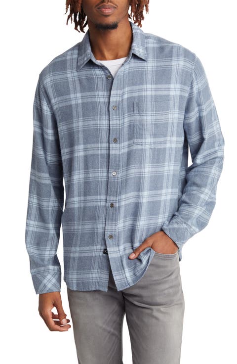 Lennox Relaxed Fit Plaid Cotton Blend Button-Up Shirt