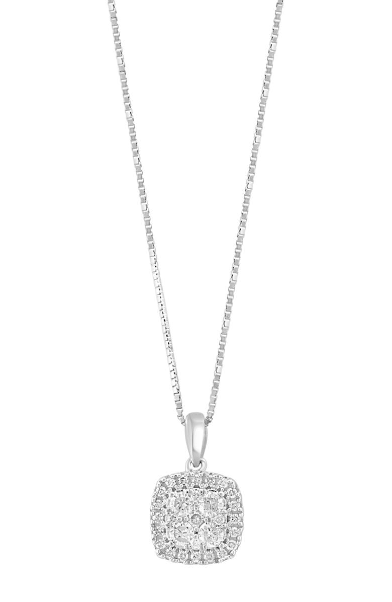 EFFY Diamond Stud Earrings & Pendant Necklace Set, Alternate, color, White