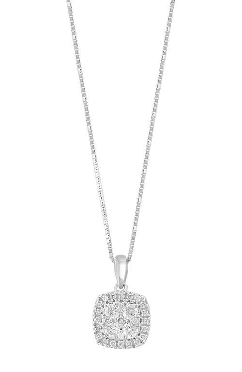 Effy Diamond Stud Earrings & Pendant Necklace Set In White