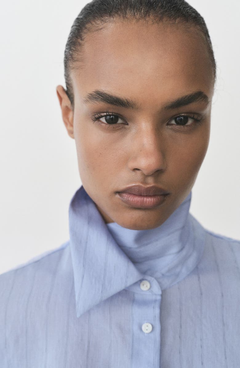 MANGO Stripe Button-Up Shirt, Alternate, color, 