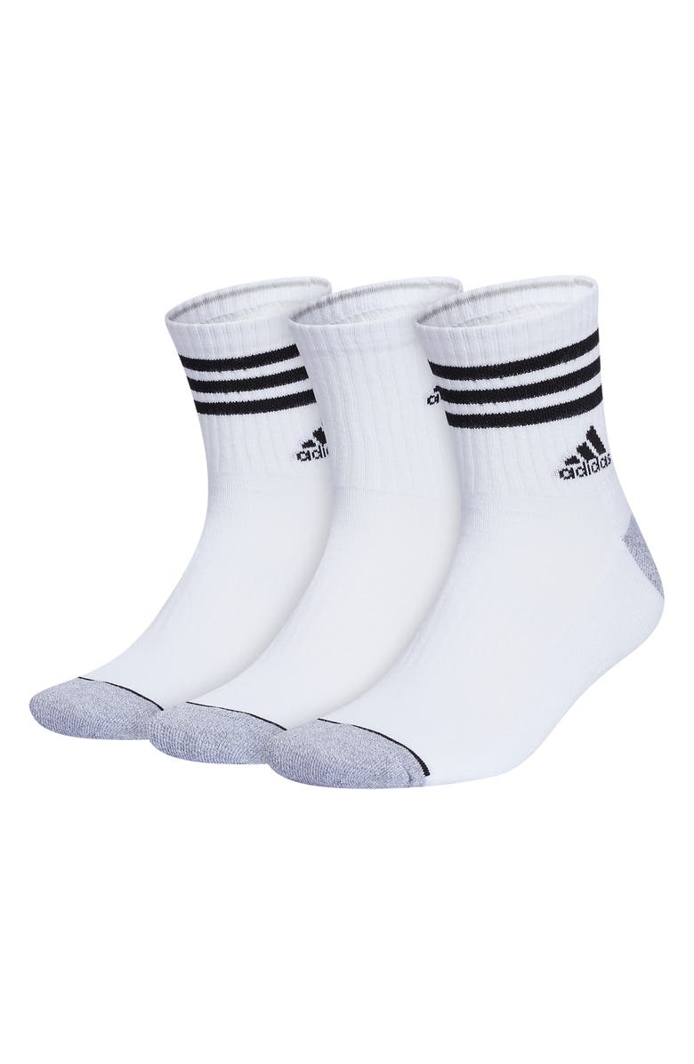 adidas Climacool 3-Pack High Quarter Length Socks, Main, color, 