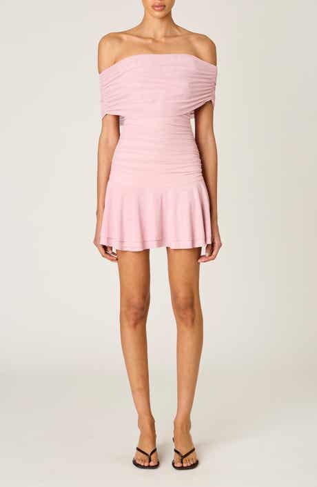 Silverlake Off the Shoulder Mesh Minidress