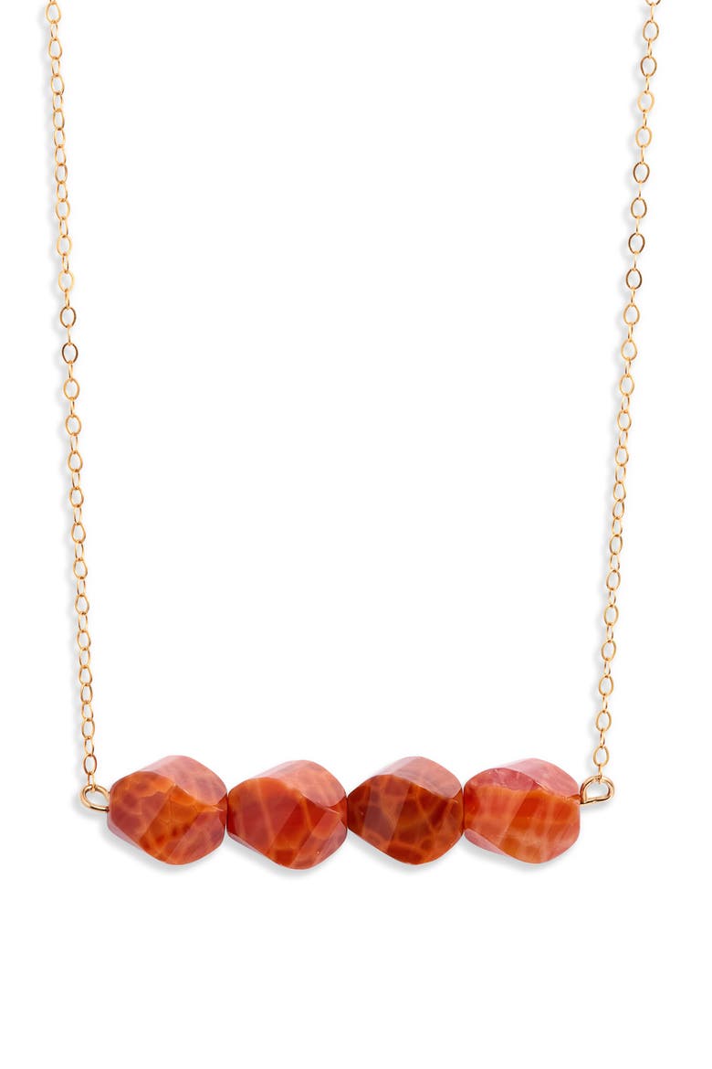 Firez Protection Red Agate Pendant Necklace, Main, color, RED AGATE