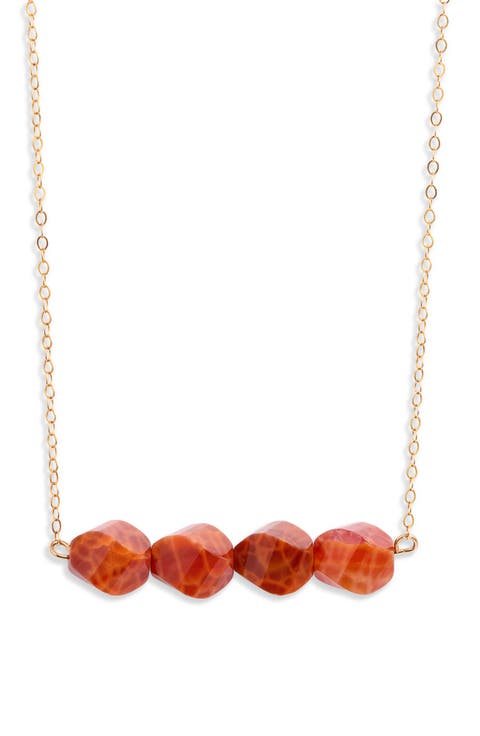 Firez Protection Red Agate Pendant Necklace