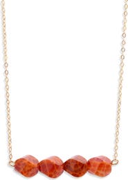 House of Olia Firez Protection Red Agate Pendant Necklace