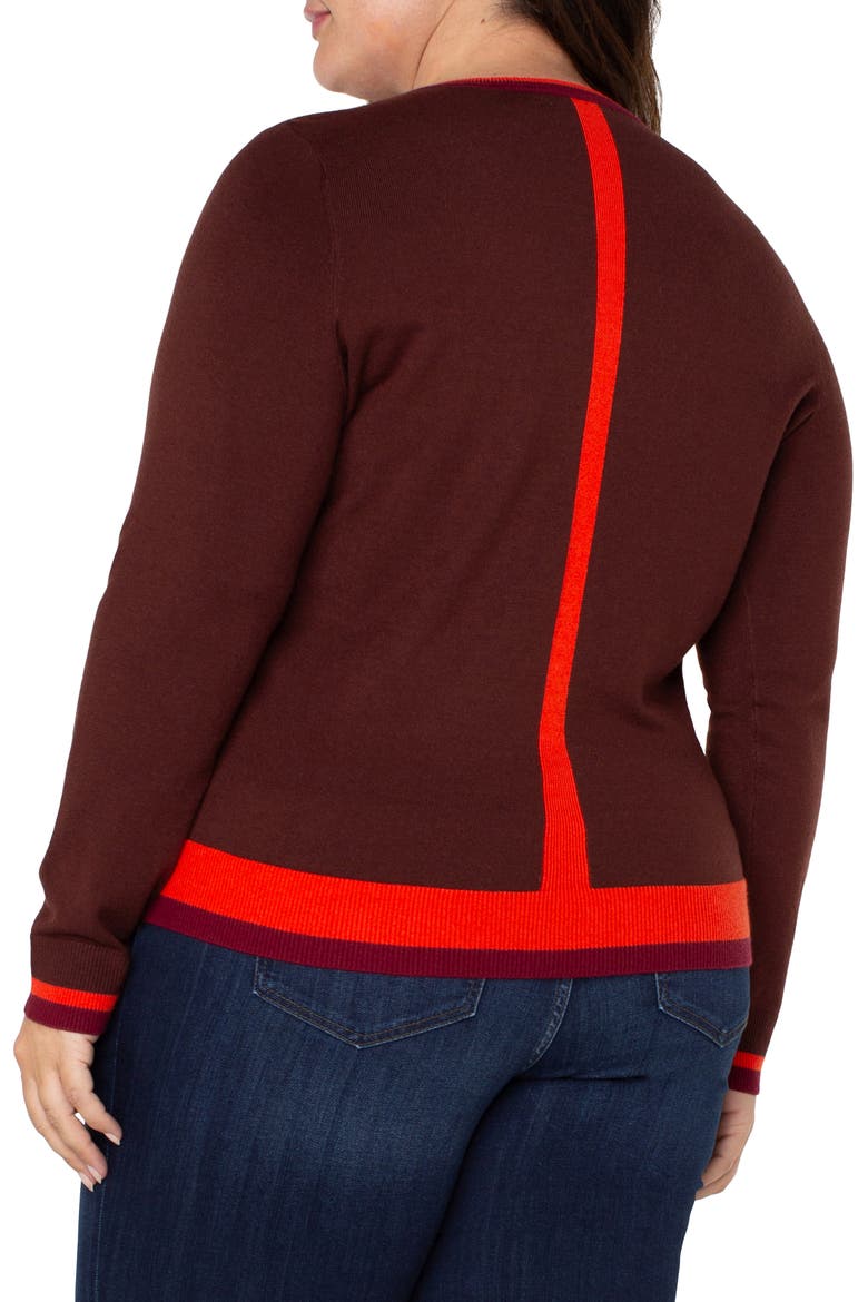 Colorblock Sweater, Alternate, color, RETRO BROWN MULTI
