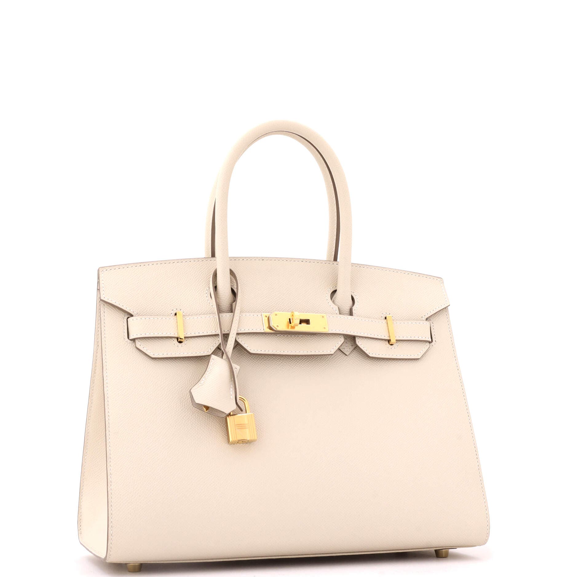 Pre-Owned Hermes Birkin Sellier Bag Light Epsom with Gold Hardware 30, Alternate, color, Craie