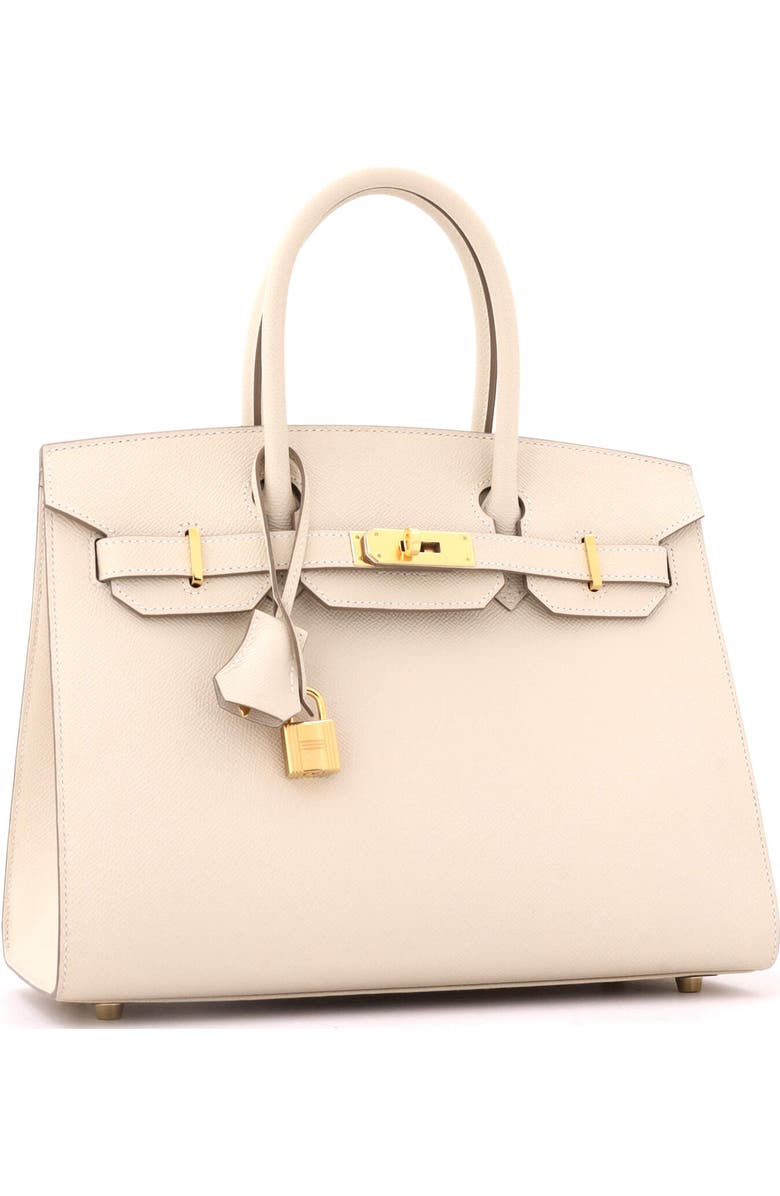 Pre-Owned Hermes Birkin Sellier Bag Light Epsom with Gold Hardware 30, Alternate, color, Craie